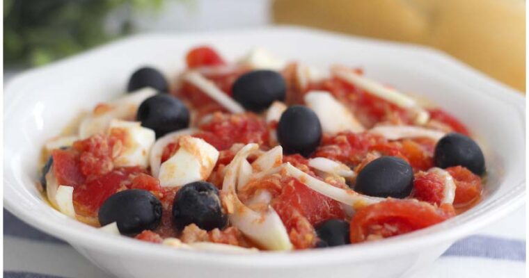 receta de Ensalada Murciana o mojete